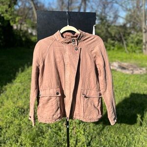 Free People Lightweight Brown Utility Jacket
